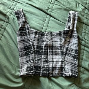 Ona black and white striped top